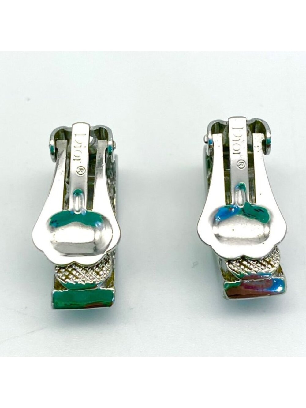 Dior Earrings Silver Logo Formal - Picture 5 of 10